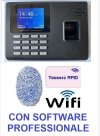 SISTEMA DI RILEVAZIONE PRESENZE E CONTROLLO ACCESSI SVAR3R-FINGER/TS-WIFI CON LETTORE DI TESSERE E IMPRONTE DIGITALI, L'UNICO IN COMMERCIO CON 6 MESI DI ASSISTENZA DEL VALORE DI € 158,00 COMPRESA NEL PREZZO, WI-FI E SOFTWARE PROFESSIONALE - <b>&euro; 299,00</b>