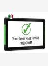 SISTEMA DI VERIFICA AUTOMATICA DI VALIDITA' ED AUTENTICITA' DEL QR CODE DEL GREEN PASS CON DISPLAY DA 10 POLLICI, MOD. GREEN PASS CONTROL 10