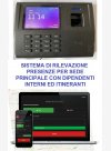 SISTEMA DI RILEVAZIONE PRESENZE PER SEDE PRINCIPALE CON DIPENDENTI INTERNI ED ITINERANTI, COMPLETO DI CORSO DI ISTRUZIONE SOFTWARE IN TELEASSISTENZA PER 2 MESI - <b>€ 379,00</b>