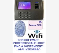 MARCATEMPO ELETTRONICO MOD. SVAR3-FINGER/TSL-WIFI CON 6 MESI DI ASSISTENZA, SOFTWARE PROFESSIONALE LIGHT FINO A 10 DIPENDENTI, IMPRONTA DIGITALE, BADGE DI PROSSIMITA', WI-FI ED ASSISTENZA PER L'INSTALLAZIONE