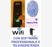 SISTEMA DI RILEVAZIONE PRESENZE E CONTROLLO ACCESSI MOD. 1951-FINGER/TS-WIFI PER ESTERNO (IP53), CON SOFTWARE PROFESSIONALE, LETTORE DI IMPRONTE DIGITALI E RFID, WI-FI E CORSO DI ISTRUZIONE SOFTWARE IN TELEASSISTENZA PER 2 MESI