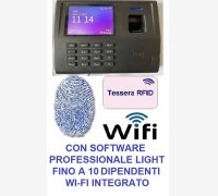 MARCATEMPO PER LAVORO CON BADGE MOD. SVAR3-FINGER/TSL-WIFI CON 6 MESI DI ASSISTENZA, SOFTWARE PROFESSIONALE LIGHT (MASSIMO 10 DIPENDENTI), 6 MESI DI ASSISTENZA SOFTWARE