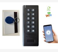 LETTORE DI CONTROLLO ACCESSI PER APERTURA PORTE CON TESSERA O PIN, MOD. APRIPORTA-SUBACQUEO/WIFI, L'UNICO IN COMMERCIO CON 6 MESI DI ASSISTENZA COMPRESA, WI-FI INTEGRATO, ANTIVANDALO PER ESTERNO, CON APP DI GESTIONE