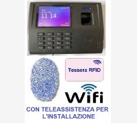 MARCATEMPO BIOMETRICO WI-FI PER RILEVAZIONE PRESENZE MOD. SVAR3-FINGER/A-WIFI CON 2 MESI DI ASSISTENZA SOFTWARE, LETTORE DI IMPRONTE E TESSERE RFID