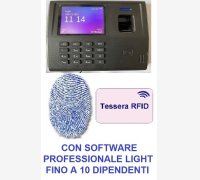 MARCATEMPO ELETTRONICO MOD. SVAR3-FINGER/TSL CON 6 MESI DI ASSISTENZA CON SOFTWARE PROFESSIONALE LIGHT FINO A 10 DIPENDENTI, IMPRONTA DIGITALE, BADGE DI PROSSIMITA' ED ASSISTENZA PER L'INSTALLAZIONE