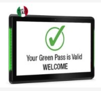 SISTEMA DI VERIFICA AUTOMATICA DI VALIDITA' ED AUTENTICITA' DEL QR CODE DEL GREEN PASS CON DISPLAY DA 15 POLLICI, MOD. GREEN PASS CONTROL 15