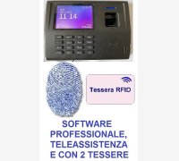 MARCATEMPO ELETTRONICO MOD. SVAR3-FINGER/TS CON 6 MESI DI ASSISTENZA, CON SOFTWARE PROFESSIONALE, IMPRONTA DIGITALE, BADGE DI PROSSIMITA' ED ASSISTENZA PER L'INSTALLAZIONE