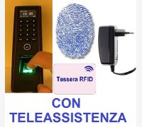 MARCATEMPO ELETTRONICO MOD. 1951-FINGER, PER ESTERNO (IP53), CON UN MESE DI ASSISTENZA SOFTWARE, LETTORE DI IMPRONTA DIGITALE E RFID E 2 TESSERE