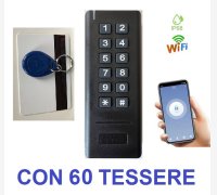 APRIPORTA ANTIVANDALO, MOD. APRIPORTA-SUBACQUEO/WIFI CON 6 MESI DI ASSISTENZA, PER APERTURA PORTE CON TESSERE DI PROSSIMITA' O CODICE PIN, CON 60 TESSERE ED ALIMENTATORE E APP DI GESTIONE DA SMARTPHONE