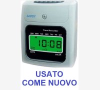 OROLOGIO MARCATEMPO TIMBRACARTELLINI MOD. SAODY ® USATO COME NUOVO, PERFETTAMENTE FUNZIONANTE CON 10 CARTELLINI SAODY ® IN OMAGGIO
