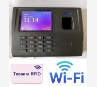 SISTEMA RILEVAZIONE PRESENZE MOD. SVAR 4-RFID/A-WIFI CON LETTORE DI TESSERE, L'UNICO IN COMMERCIO CON 6 MESI DI ASSISTENZA DEL VALORE DI € 158,00 COMPRESA NEL PREZZO, CON CORSO DI ISTRUZIONE SOFTWARE IN TELEASSISTENZA PER 6 MESI, WI-FI INTEGRATO