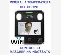 CONTROLLO ACCESSI PER VERIFICA TEMPERATURA CORPOREA E MASCHERINA PER CONTROLLO ACCESSI E RILEVAZIONE PRESENZE WI-FI CON 2 MESI DI ASSISTENZA SOFTWARE, RICONOSCIMENTO FACCIALE E LETTORE RFID