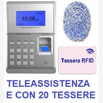 SISTEMA RILEVAZIONE PRESENZE MOD. SVAR 2-FINGER/A CON UN MESE DI ASSISTENZA SOFTWARE, LETTORE TESSERE+IMPRONTA E 20 TESSERE, A