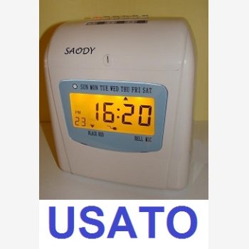 OROLOGIO MARCATEMPO MOD. SAODY ® USATO, PERFETTAMENTE FUNZIONANTE CON 10 CARTELLINI SAODY ® IN OMAGGIO
