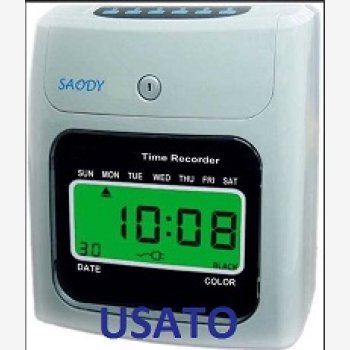 TIMBRACARTELLINI MOD. SAODY ® FINO A 6 TIMBRATURE AL GIORNO, CON 2 BATTERIE, PORTACARTELLINI DA PARETE A 5 POSTI E 20 CARTELLINI SAODY ®