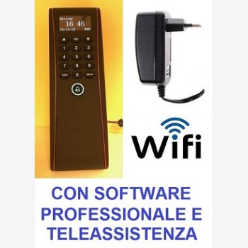 SISTEMA DI RILEVAZIONE PRESENZE E CONTROLLO ACCESSI MOD. 1951-RFID/TS-WIFI, PER ESTERNO (IP53), CON LETTORE DI PROSSIMITA', WI-FI, SOFTWARE PROFESSIONALE E CORSO DI ISTRUZIONE SOFTWARE IN TELEASSISTENZA PER 2 MESI