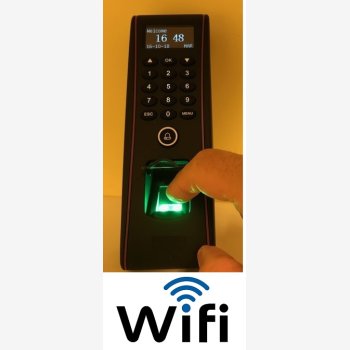 SISTEMA RILEVAZIONE PRESENZE PER ESTERNO (IP53) MOD. 1951-FINGER-WIFI CON TERMINALE CON LETTORE BIOMETRICO E DI TESSERE, SOFTWARE E ASSISTENZA SOFTWARE PER UN ANNO COMPRESA NEL PREZZO