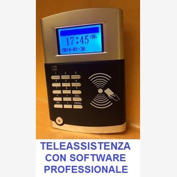 TIMBRACARTELLINI PER RILEVAZIONE PRESENZE MOD. SVAR 4-RFID/TS CON SOFTWARE PROFESSIONALE, LETTORE DI TESSERE DI PROSSIMITA' E CORSO DI ISTRUZIONE SOFTWARE PER 2 MESI