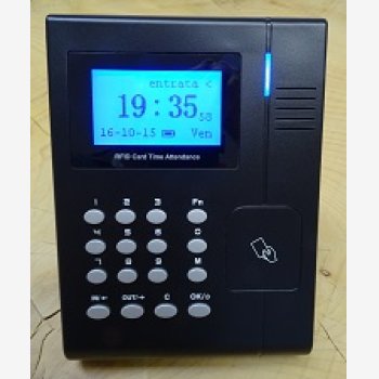 TIMBRACARTELLINI CON LETTORE TESSERE PROSSIMITA' MOD. SVAR1-RFID E SOFTWARE DI RILEVAZIONE PRESENZE IN ITALIANO UTILIZZABILE SEMPRE SENZA OBBLIGO DI CONTRATTO DI MANUTENZIONE, CON 2 BATTERIE, 62 TESSERE E TELEASSISTENZA GRATIS PER L'INSTALLAZIONE