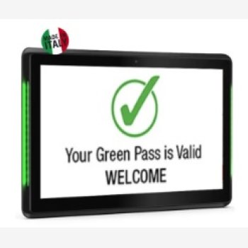 SISTEMA DI VERIFICA AUTOMATICA DI VALIDITA' ED AUTENTICITA' DEL QR CODE DEL GREEN PASS CON DISPLAY DA 15 POLLICI, MOD. GREEN PASS CONTROL 15