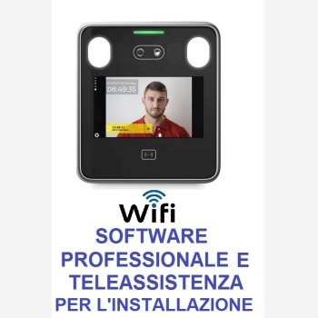 SISTEMA DI RILEVAZIONE PRESENZE CON RICONOSCIMENTO VISO MOD. SVARFACE3/TS-WIFI CON SOFTWARE PROFESSIONALE, WI-FI E CORSO DI ISTRUZIONE SOFTWARE IN TELEASSISTENZA PER 2 MESI