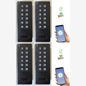 CONFEZIONE DA N. 4 APRIPORTA ANTIVANDALO, MOD. APRIPORTA-SUBACQUEO/WIFI CON 6 MESI DI ASSISTENZA, PER APERTURA PORTE CON TESSERE DI PROSSIMITA' O CODICE PIN, COMPLETI DI ALIMENTATORE E APP DI GESTIONE DA SMARTPHONE