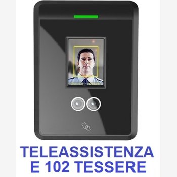 MARCATEMPO PER LAVORO CON BADGE MOD. SVARFACE CON RICONOSCIMENTO FACCIALE, SOFTWARE PROFESSIONALE, N. 102 BADGE DI PROSSIMITA' E CON SERVIZIO DI TELEASSISTENZA GRATIS PER L'INSTALLAZIONE