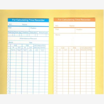 Cartellini Orari Settimanali Per Dipendenti - Schede Presenza Con Stampa Termica Per Registratori - Foto 4