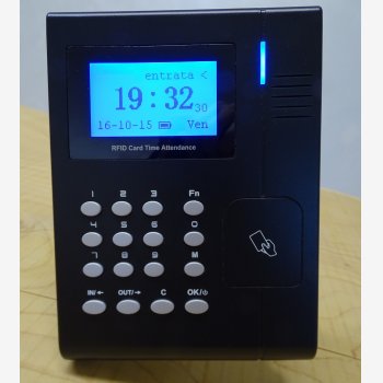 OROLOGIO DI CONTROLLO PRESENZE MOD. SVARDUE CON LETTORE DI TESSERE DI PROSSIMITA' E SOFTWARE DI RILEVAZIONE E GESTIONE PRESENZE UTILIZZABILE PER SEMPRE SENZA OBBLIGO DI CONTRATTO DI MANUTENZIONE CON TELEASSISTENZA GRATIS PER L'INSTALLAZIONE