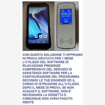 SCHEDA 2 - SOLUZIONE IN CLOUD CON TIMBRATURA TRAMITE SMARTPHONE CON APP O CON TERMINALE TIMBRATORE FISICO DI RILEVAZIONE PRESENZE  TRAMITE TESSERA RFID PER AVERE UNA GESTIONE COMPLETA DELLE RISORSE UMANE