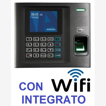 MARCATEMPO ELETTRONICI BIOMETRICI CON IMPRONTA DIGITALE E LETTORE RFID MOD. SAODY FING/PW (iAccess i985) CON SOFTWARE DI RILEVAZIONE PRESENZE IN VERSIONE PROFESSIONALE CON 6 MESI DI TELEASSISTENZA GRATIS PER L'INSTALLAZIONE