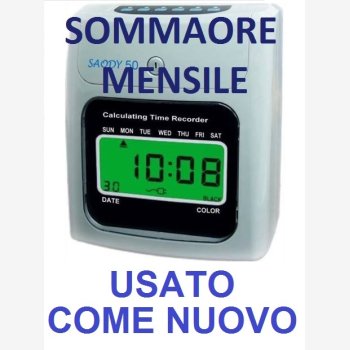 TIMBRACARTELLINI SOMMAORE MOD. SAODY ® 50 USATO COME NUOVO, PERFETTAMENTE FUNZIONANTE CON 10 CARTELLINI SAODY ® 50 IN OMAGGIO