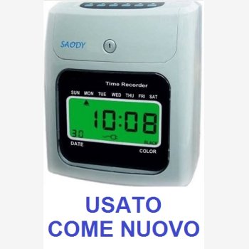 OROLOGIO TIMBRACARTELLINI MOD. SAODY ® USATO COME NUOVO, PERFETTAMENTE FUNZIONANTE CON 10 CARTELLINI SAODY ® IN OMAGGIO