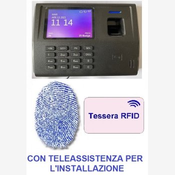 SISTEMA RILEVAZIONE PRESENZE SVAR 3-FINGER/A CON CORSO DI ISTRUZIONE SOFTWARE IN TELEASSISTENZA PER 2 MESI, LETTORE DI TESSERE E IMPRONTE DIGITALI E WEBSERVER