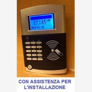 SISTEMA RILEVAZIONE PRESENZE MOD. SVAR 4-RFID/A CON CORSO DI ISTRUZIONE SOFTWARE IN TELEASSISTENZA PER 2 MESI E LETTORE DI TESSERE