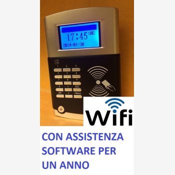 SISTEMA DI RILEVAZIONE PRESENZE MOD. SVAR 4-RFID-WIFI CON WI-FI, SOFTWARE DI RILEVAZIONE PRESENZE IN ITALIANO, CONTRATTO DI ASSISTENZA SOFTWARE PER UN ANNO COMPRESO NEL PREZZO