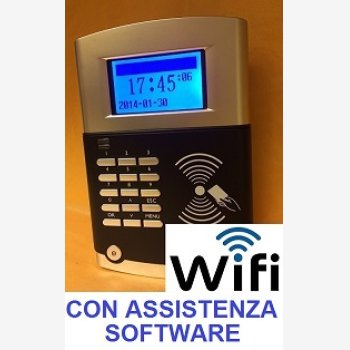 TIMBRACARTELLINI PER RILEVAZIONE PRESENZE MOD. SVAR4-RFID/A-WIFI CON 2 MESI DI ASSISTENZA SOFTWARE, LETTORE DI TESSERE RFID E WI-FI