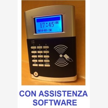 TIMBRACARTELLINI PER RILEVAZIONE PRESENZE MOD. SVAR4-RFID/A, L'UNICO IN COMMERCIO CON 6 MESI DI ASSISTENZA COMPRESASOFTWARE E LETTORE DI TESSERE RFID