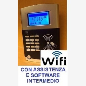 SISTEMA RILEVAZIONE PRESENZE MOD. SVAR 4-RFID/L-WIFI CON WI-FI, 2 MESI DI ASSISTENZA SOFTWARE INTERMEDIO E LETTORE DI TESSERE