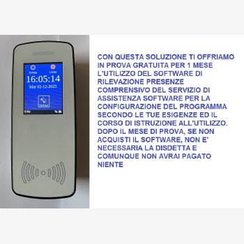 SISTEMA DI RILEVAZIONE PRESENZE CON TERMINALE E SOFTWARE IN CLOUD