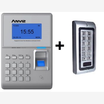 SISTEMA DI CONTROLLO ACCESSI + SISTEMA DI RILEVAZIONE PRESENZE COMPOSTO DA 2 TERMINALI (1 CONTROLLO ACCESSI + 1 RILEVAZIONE PRESENZE)