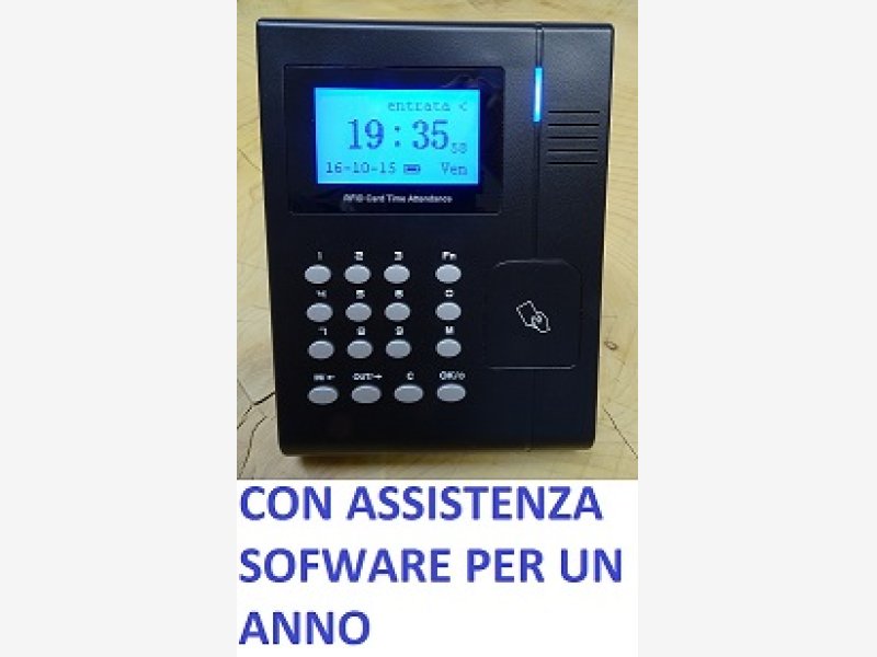 SISTEMA RILEVAZIONE PRESENZE SVAR 3-FINGER/TS-WIFI CON CORSO DI ISTRUZIONE  SOFTWARE IN TELEASSISTENZA PER 2 MESI, LETTORE TESSERE E IMPRONTE DIGITALI